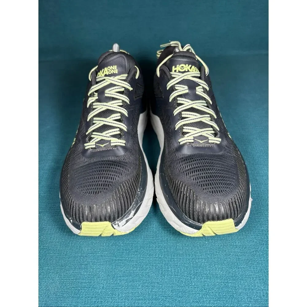 Hoka One One Bondi 7 Black Yellow Men's Running Shoes Size 11 D 1110518-BGBT